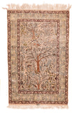 Vintage Ivory Ivory Herekeh Turkish Area Rug