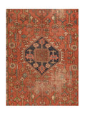 Antique Rust Heriz Serapi Persian Area Rug