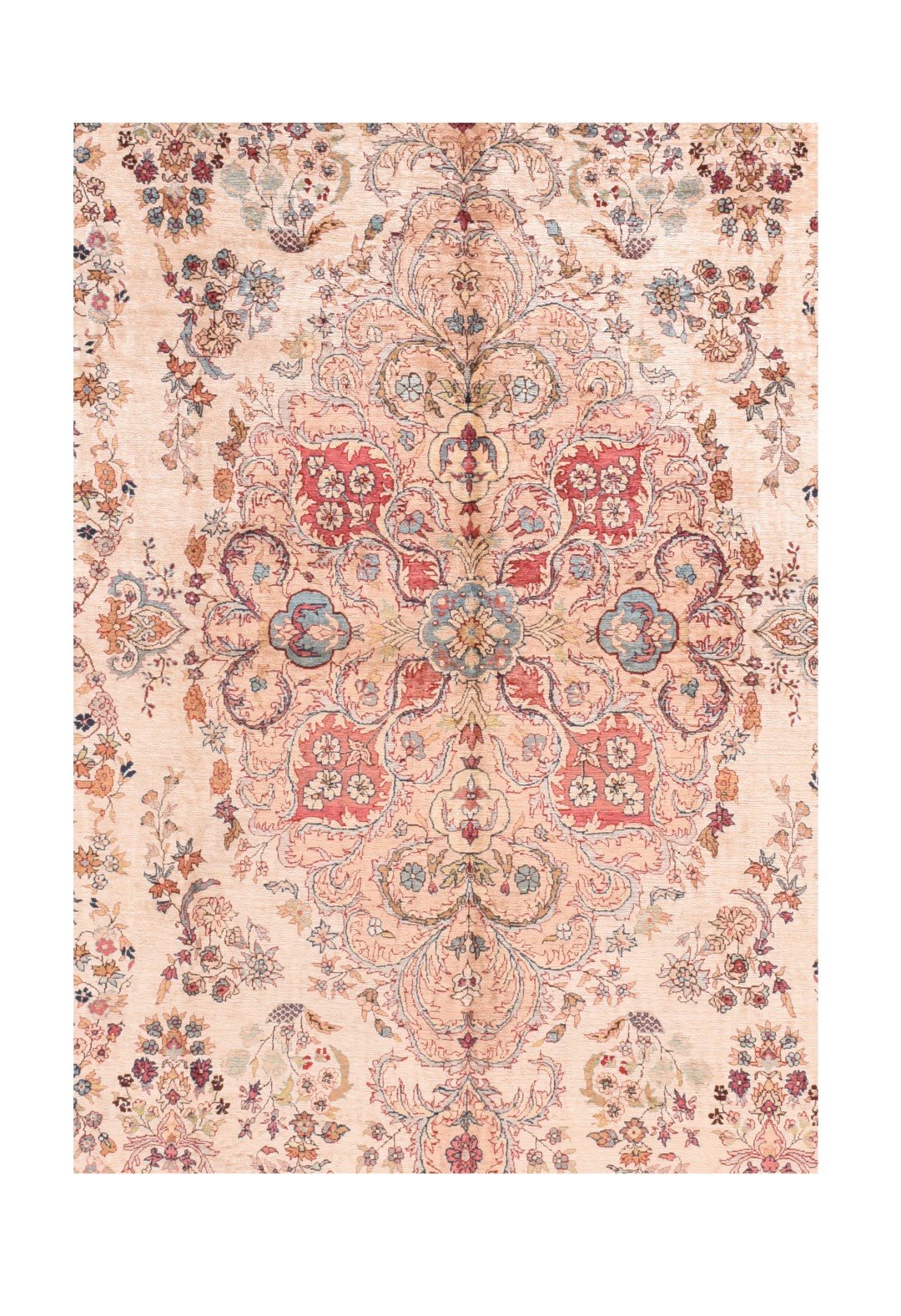 Antique Turkish Silk Herekeh Rug