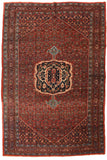 Antique Burgundy Burgundy Bidjar Persian Area Rug