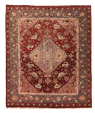 Antique Red Red Agra Indian Area Rug