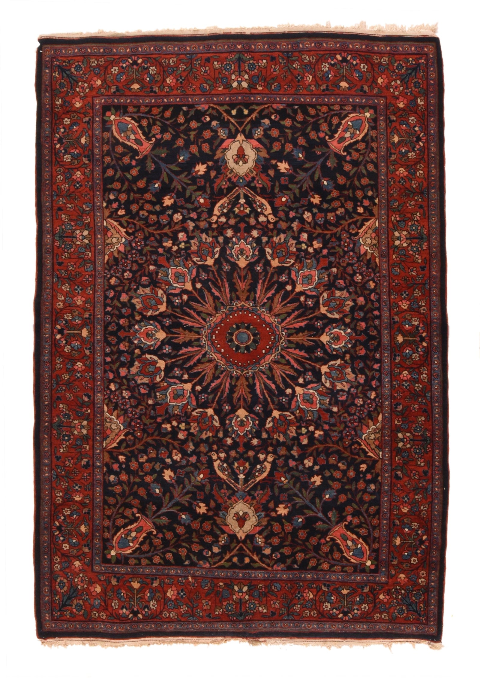 Antique Red Red Bidjar Persian, Hand Knotted Area Rug