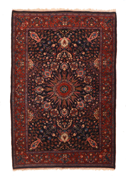 Antique Red Red Bidjar Persian, Hand Knotted Area Rug