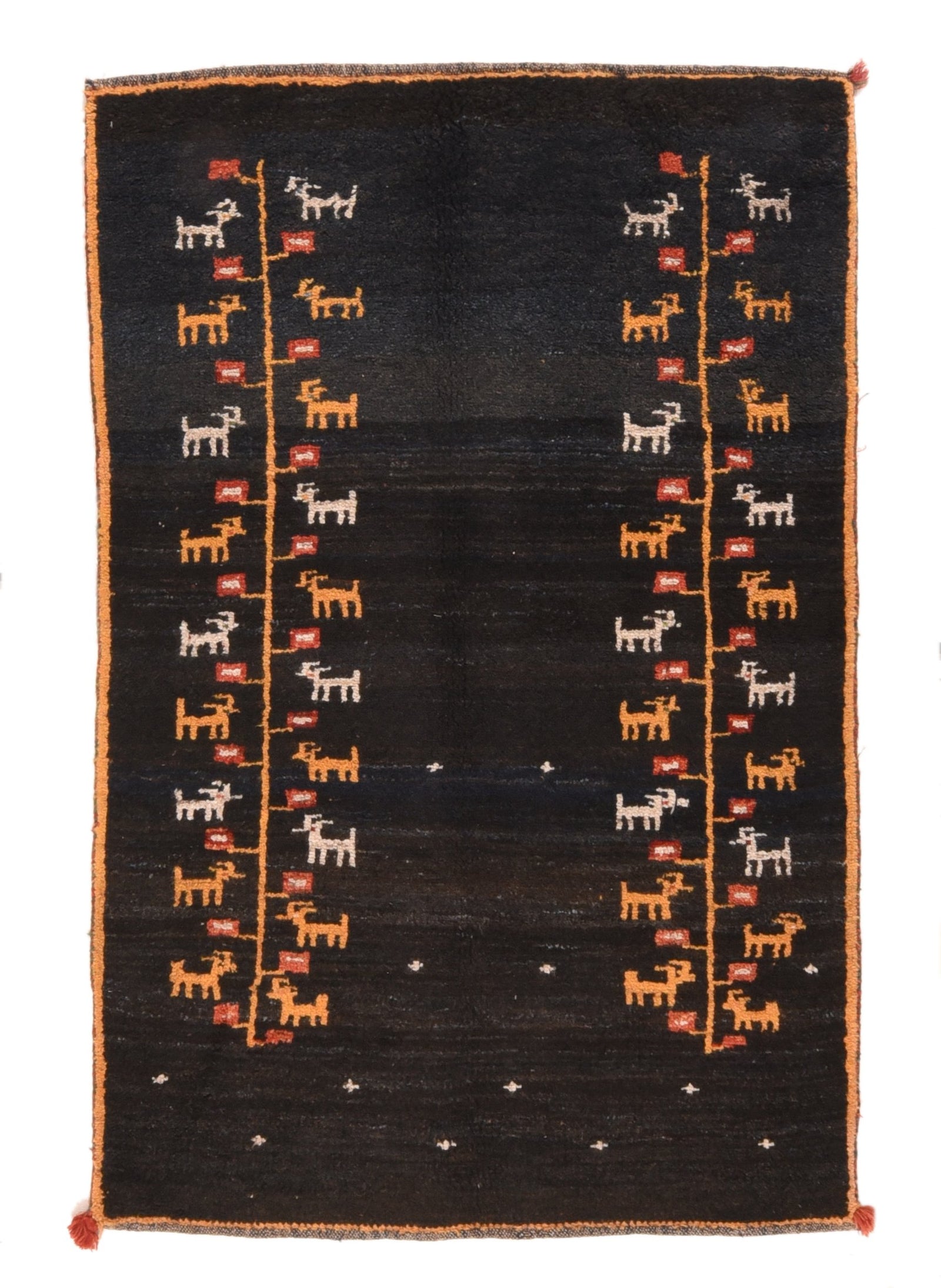 Vintage Brown Persian Gabbeh Area Rug