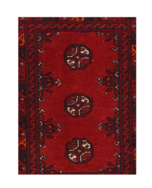 Vintage Afghan Bokhara Area Rug