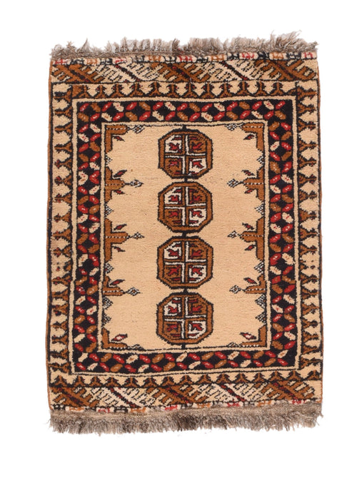 Vintage Camel Bokhara Pakistan Area Rug