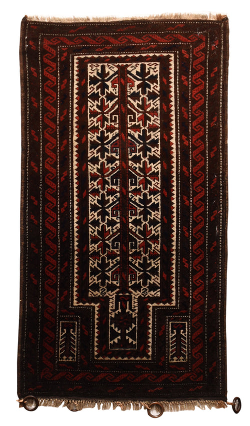 Antique Red Persian Baluch Area Rug