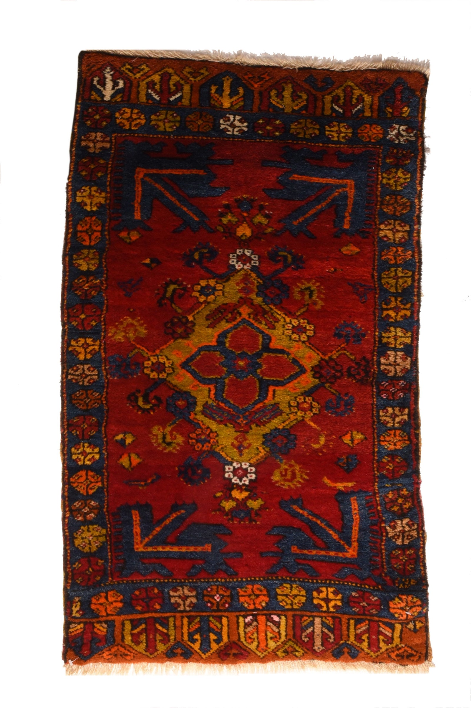 Vintage Red Konya Turkish Area Rug