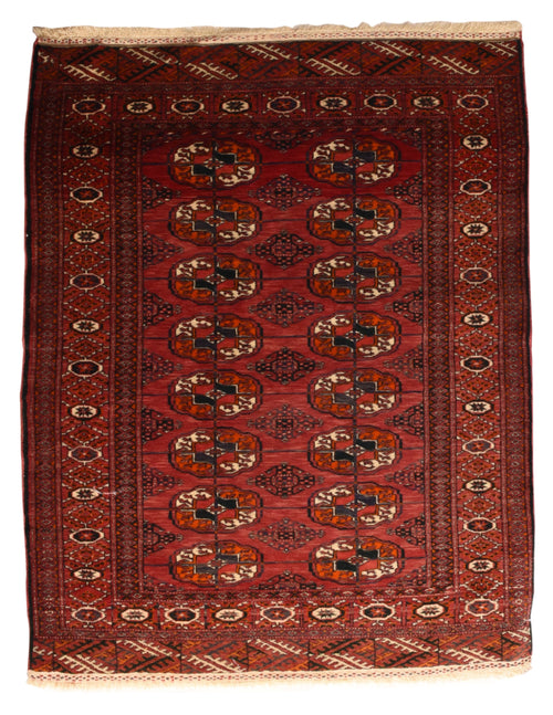 Antique Red Bokhara Russian Area Rug