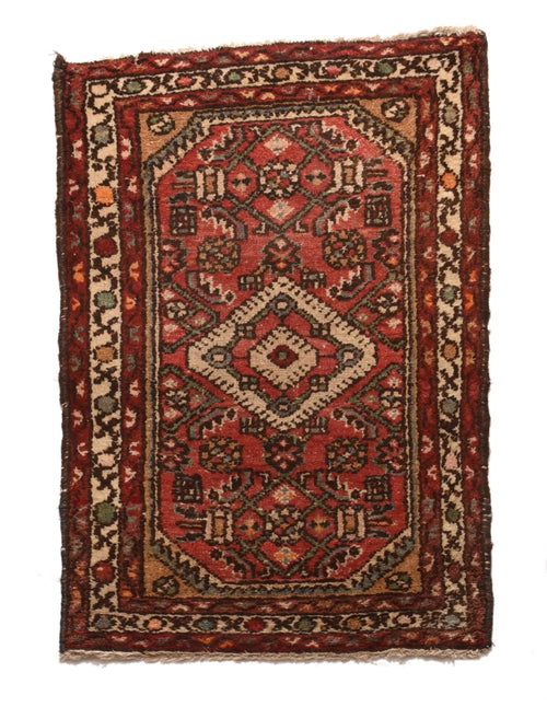 Antique Red Hamedan Persian Area Rug