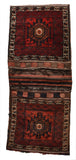 Vintage Red Persian Tribal Balouch Saddle Bag Area Rug