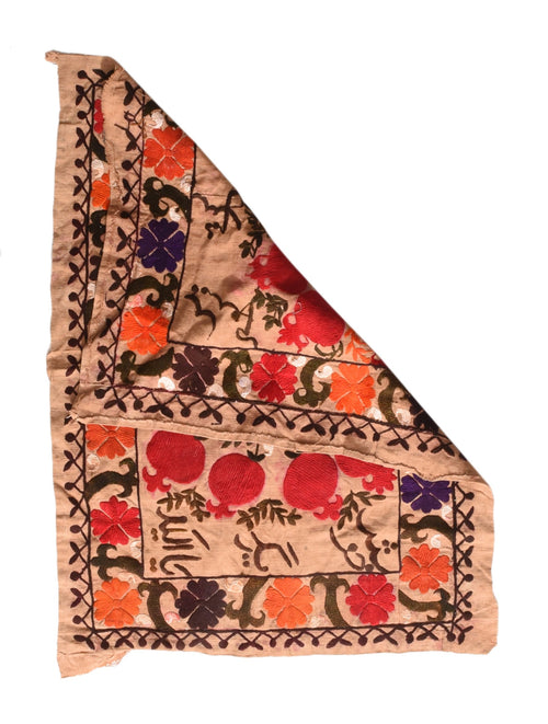 Vintage Uzbak Suzani Embroidery Area Rug