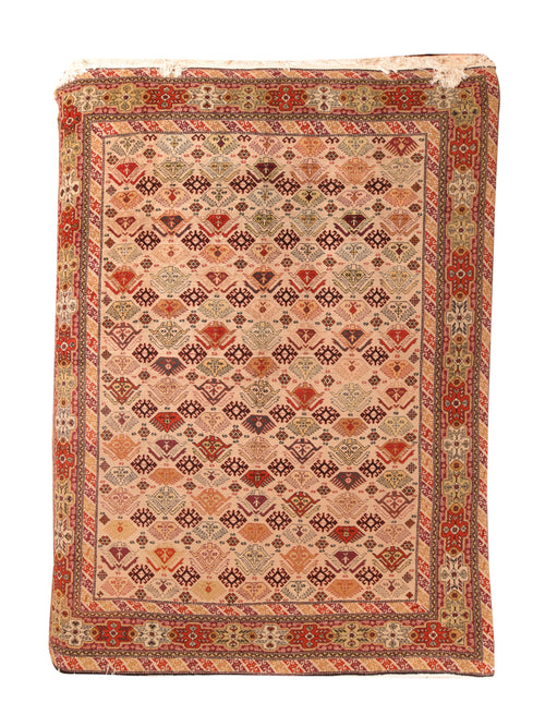 Vintage Rust Afghani Area Rug