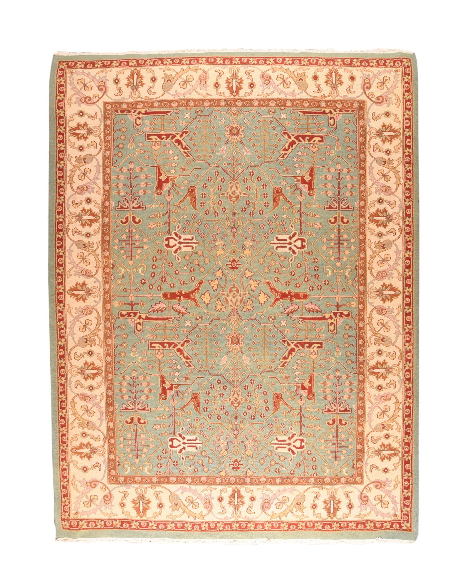 Vintage Beige Sumak Manchoria/Russian Area Rug