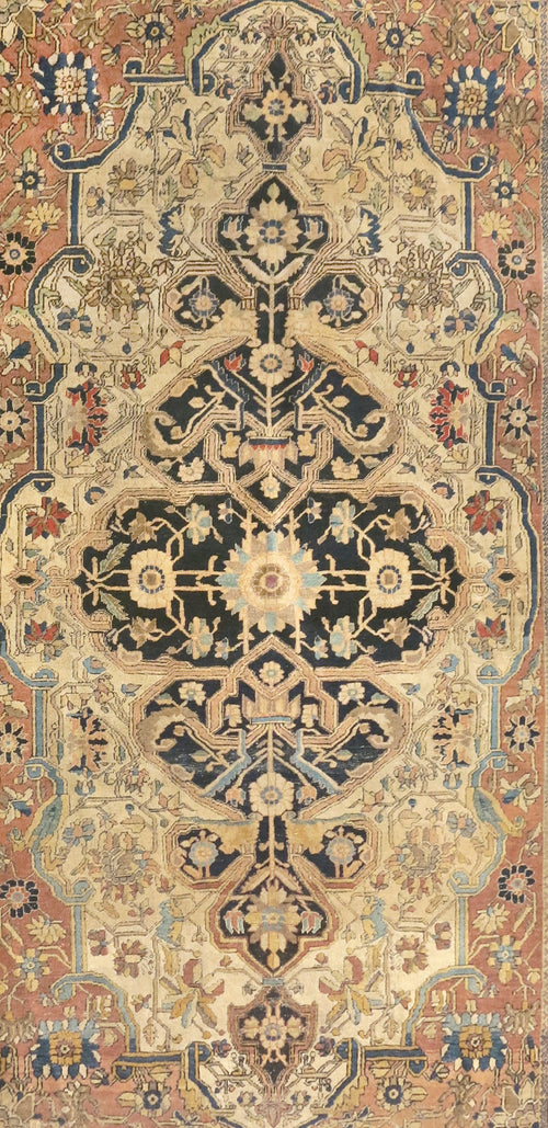 Antique Persian Mohtasham Kashan Area Rug