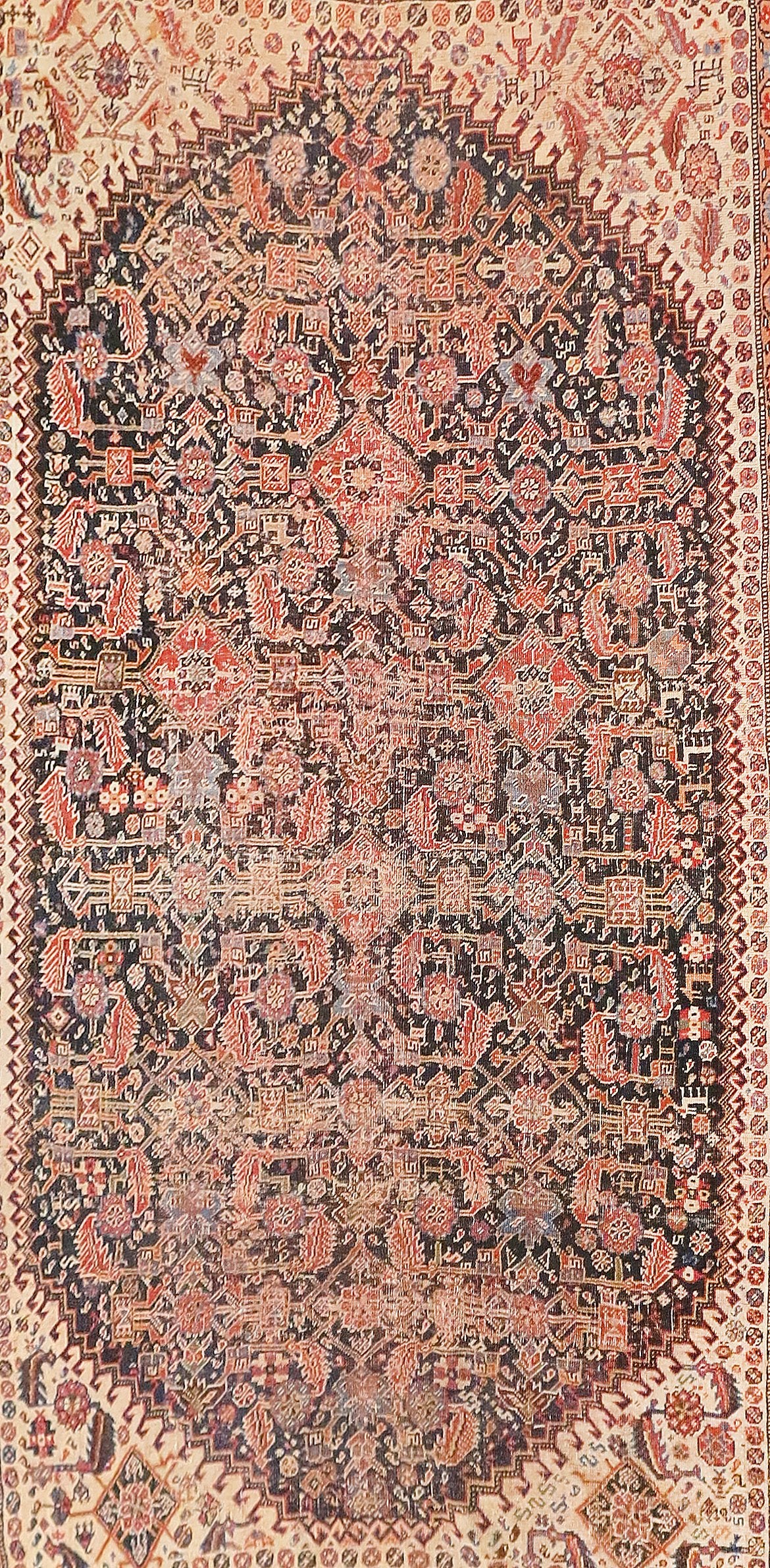 Antique Persian Tribal Qashaqai Area Rug