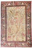 Antique Beige Persian Isfahan (Ahmad) Area Rug