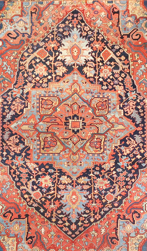 Antique Persian Heriz Serapi Area Rug