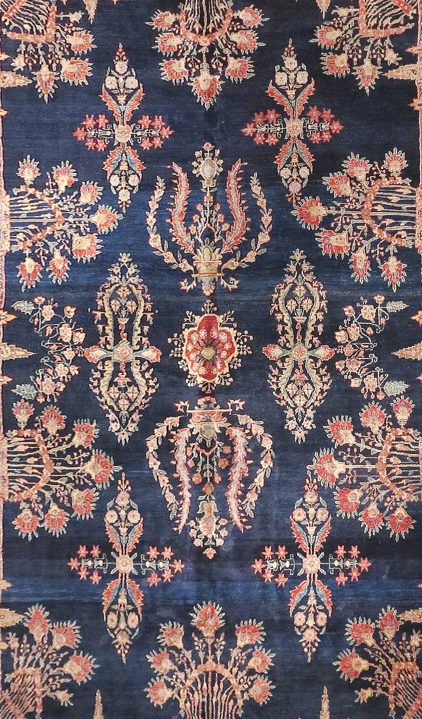 Antique Persian Farahan Sarouk Area Rug