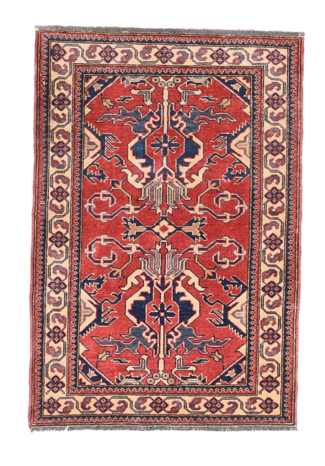 Hand Made Kazak Afghan Rug