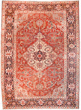 Antique Red Perisan Serapi Area Rug