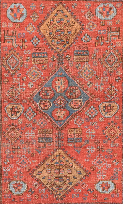 Antique Hand Made Heriz Bakshaesh Persian Rug
