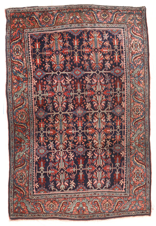 Antique Brown Bidjar Persian Area Rug