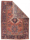 Antique Karejeh Persian Area Rug