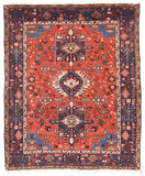 Semi Antique Red Karajeh Persian Area Rug