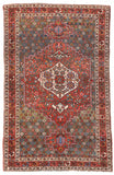 Semi Antique Red Bakhtiari Persian Area Rug