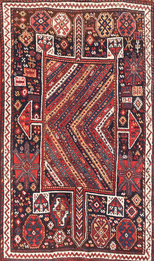 Antique Persian Qashqai Shiraz Rug