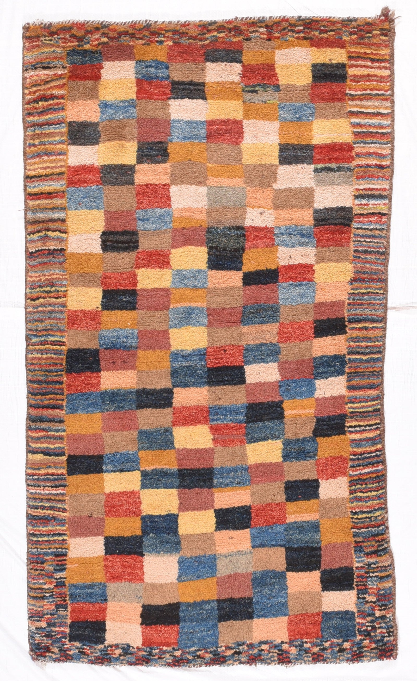 Excellent Beige Persian Gabbeh Area Rug