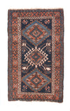 Antique Rust Karejeh Persian Area Rug