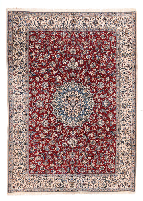 Excellent Red Nain Persian Area Rug