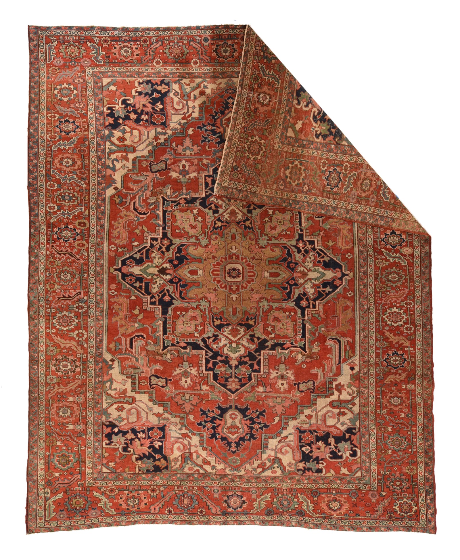 Antique Serapi Persian Area Rug