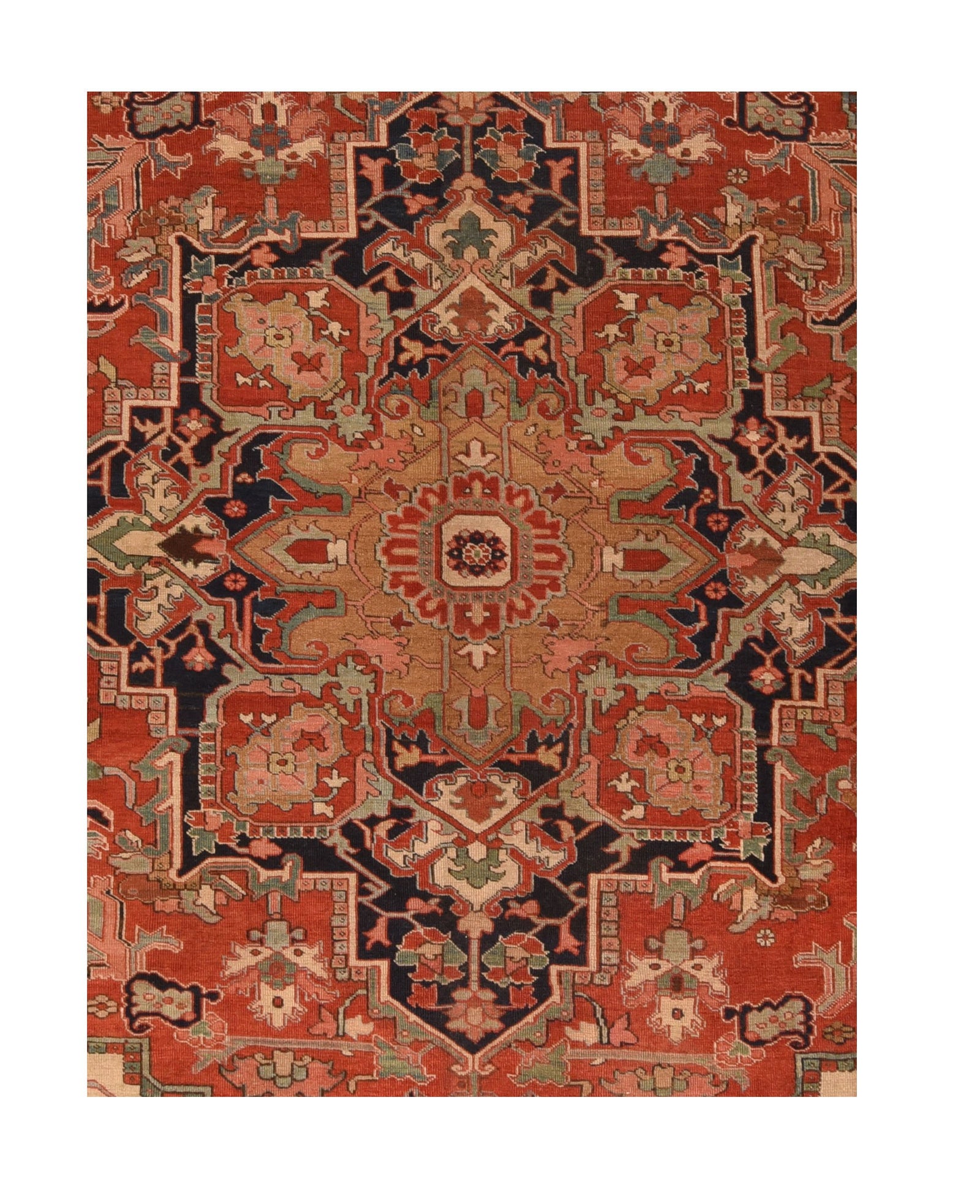 Antique Serapi Persian Area Rug