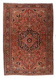 Antique Red Heriz Serapi Persian Area Rug