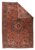 Antique Heriz Serapi Persian Area Rug