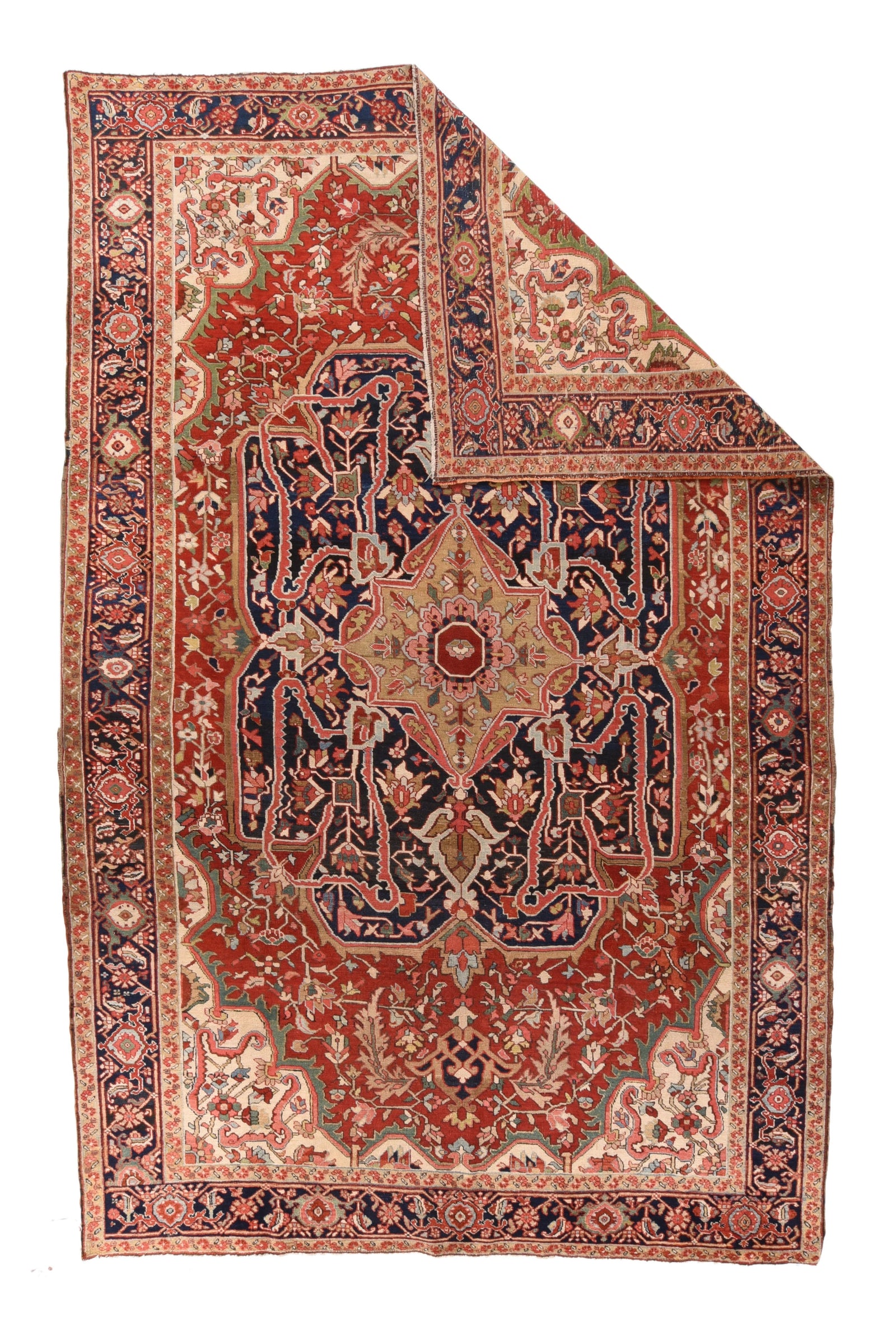 Antique Serapi Persian Area Rug