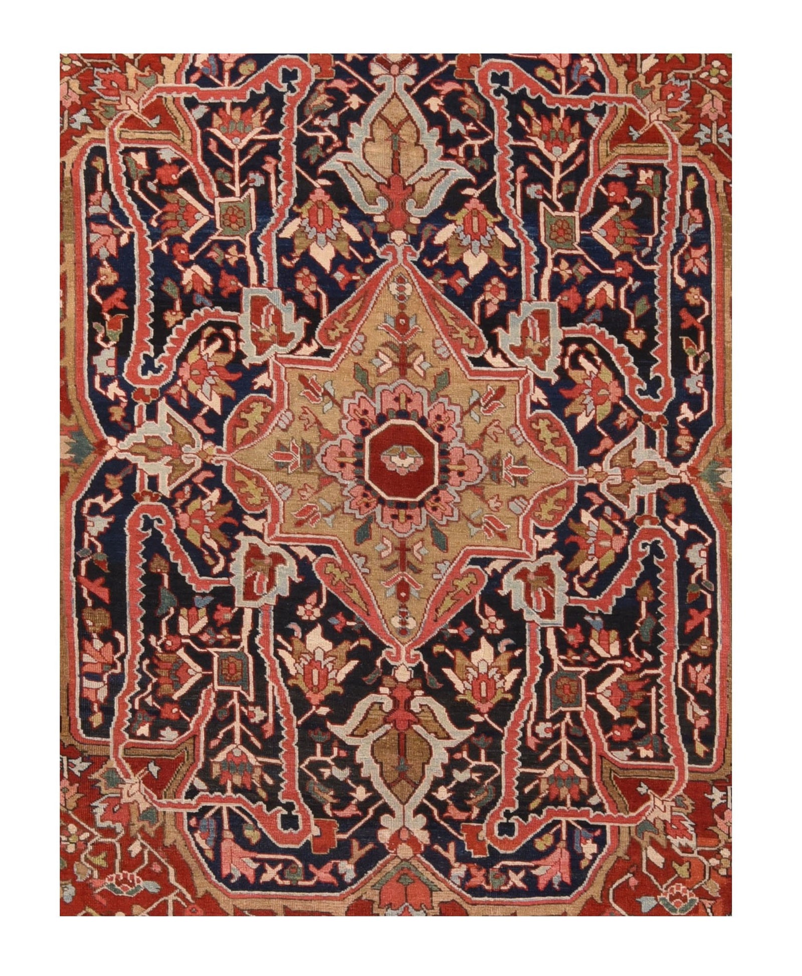 Antique Serapi Persian Area Rug