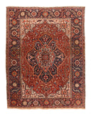 Antique Rust Heriz Persian Area Rug