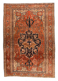 Antique Rust Serapi Persian Area Rug