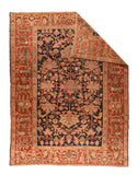 Antique Heriz Serapi Persian Area Rug