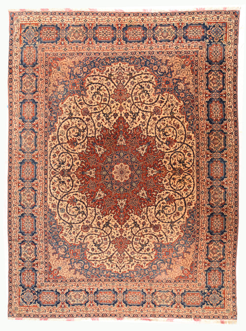 Antique Ivory Isfahan Area Rug