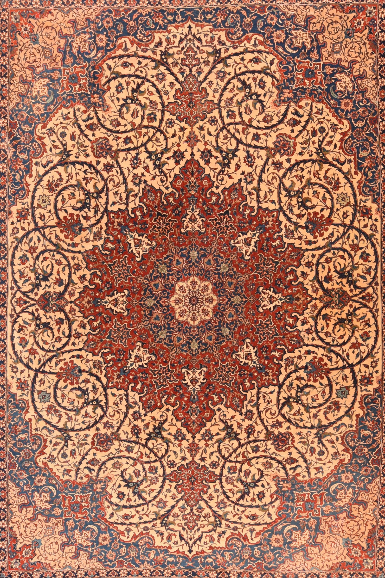 Antique Isfahan Area Rug