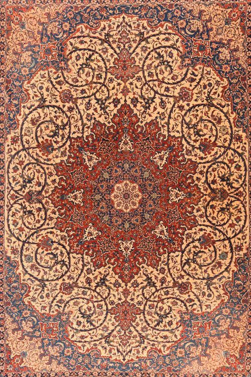 Antique Isfahan Area Rug