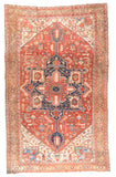 Antique Rust Serapi Persian Area Rug