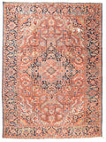 Antique Rust Heriz Persian Area Rug