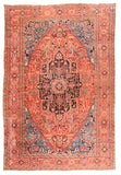 Antique Rust Heriz Serapi Persian Area Rug