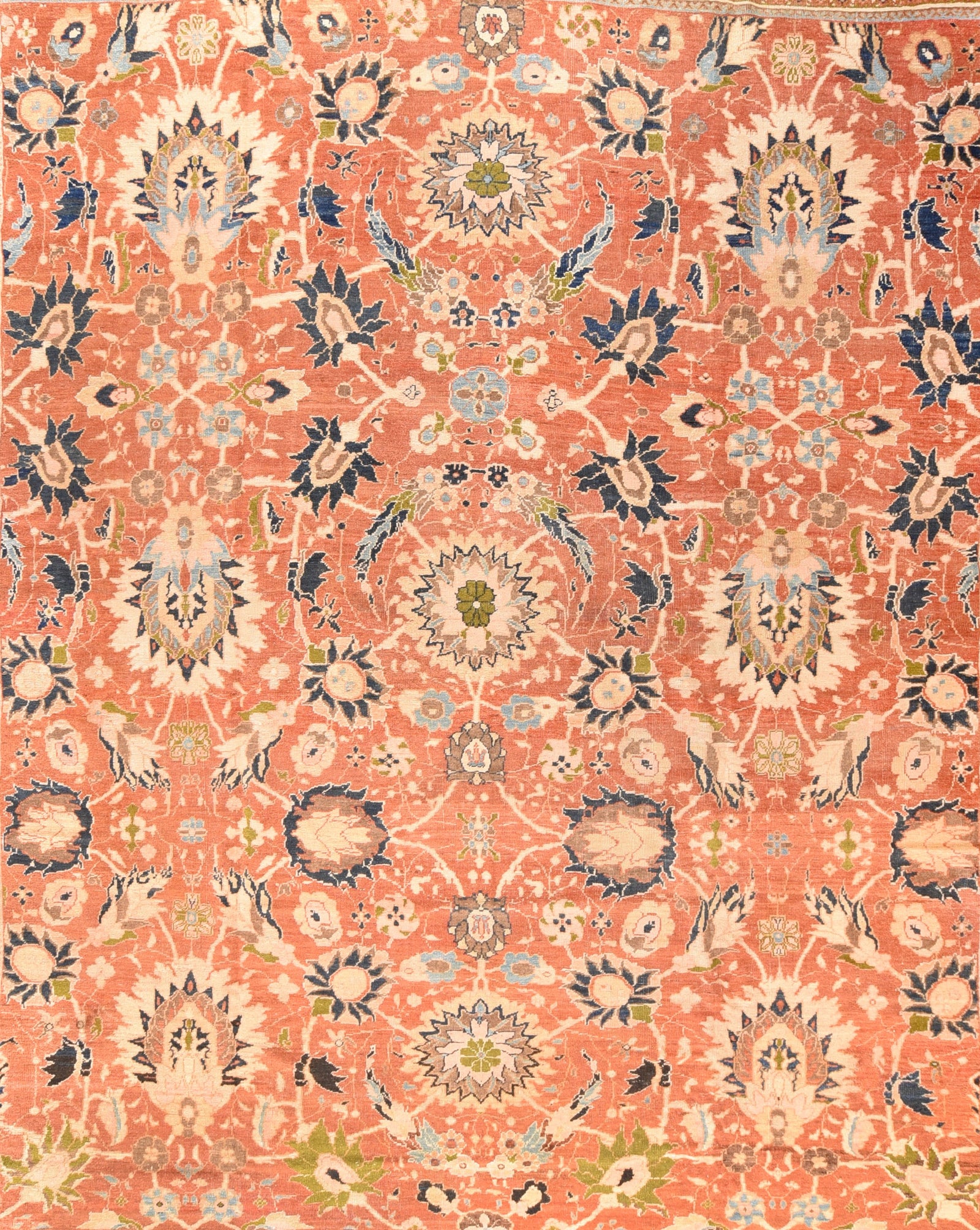 Antique Sultanabad Persian Area Rug